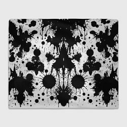 Плед флисовый Psychedelic Rorschach test - ai art, цвет: 3D-велсофт