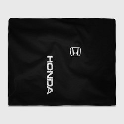 Плед флисовый Honda white logo auto, цвет: 3D-велсофт