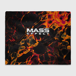 Плед флисовый Mass Effect red lava, цвет: 3D-велсофт