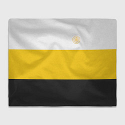 Плед флисовый За веру царя и святую триединую Русь КЦК желтый, цвет: 3D-велсофт