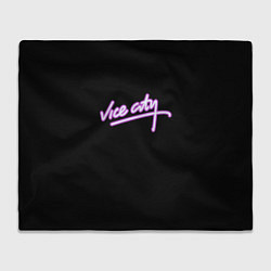 Плед флисовый Vice city logo neon, цвет: 3D-велсофт