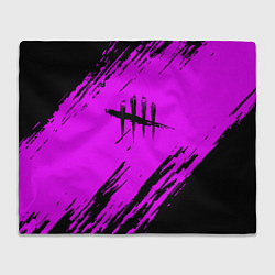 Плед флисовый Dead by daylight краски абстракция, цвет: 3D-велсофт