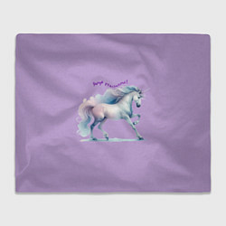 Плед флисовый Чаруй реальность на лавандовом, цвет: 3D-велсофт