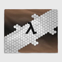 Плед флисовый Half life соты, цвет: 3D-велсофт