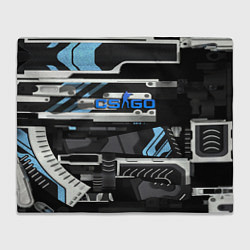 Плед флисовый CS GO vulkan steel, цвет: 3D-велсофт