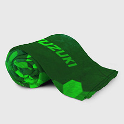 Плед флисовый Suzuki - green gradient по-горизонтали, цвет: 3D-велсофт — фото 2