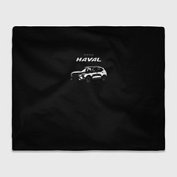 Плед флисовый One love Haval чёрный, цвет: 3D-велсофт