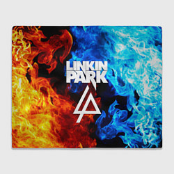 Плед флисовый Linkin park битва огней, цвет: 3D-велсофт