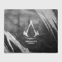 Плед флисовый Assassins Creed - grey gradient, цвет: 3D-велсофт