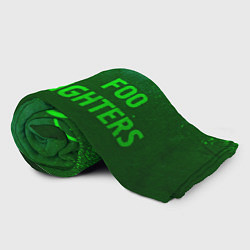 Плед флисовый Foo Fighters - green gradient по-горизонтали, цвет: 3D-велсофт — фото 2