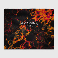 Плед флисовый Assassins Creed red lava, цвет: 3D-велсофт