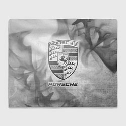 Плед флисовый Porsche - white gradient, цвет: 3D-велсофт