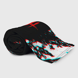 Плед флисовый Dead by daylight глитч, цвет: 3D-велсофт — фото 2