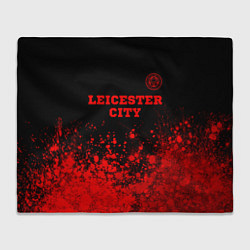 Плед флисовый Leicester City - red gradient посередине, цвет: 3D-велсофт