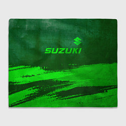 Плед флисовый Suzuki - green gradient посередине, цвет: 3D-велсофт