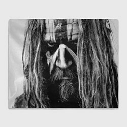 Плед флисовый Rob zombie - face, цвет: 3D-велсофт