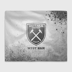 Плед флисовый West Ham - white gradient, цвет: 3D-велсофт