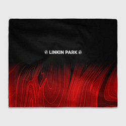 Плед флисовый Linkin Park 2024 red plasma, цвет: 3D-велсофт