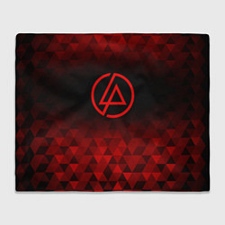 Плед флисовый Linkin Park red poly, цвет: 3D-велсофт