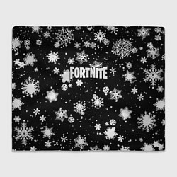 Плед флисовый Fortnite winter snow, цвет: 3D-велсофт