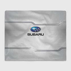 Плед флисовый Subaru auto steel metal, цвет: 3D-велсофт