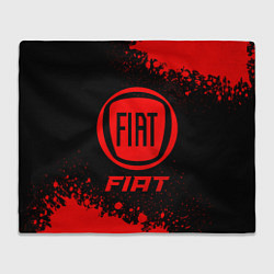 Плед флисовый Fiat - red gradient, цвет: 3D-велсофт