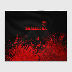 Плед флисовый Barcelona - red gradient посередине, цвет: 3D-велсофт