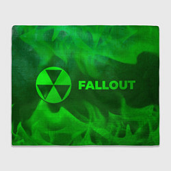 Плед флисовый Fallout - green gradient по-горизонтали, цвет: 3D-велсофт