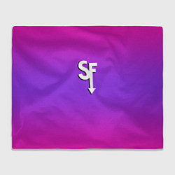 Плед флисовый Sally Face neon gradient, цвет: 3D-велсофт