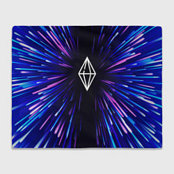 Плед флисовый The Sims neon energy, цвет: 3D-велсофт