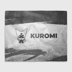 Плед флисовый Kuromi - white gradient по-горизонтали, цвет: 3D-велсофт