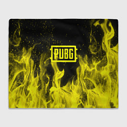 Плед флисовый PUBG fire yellow, цвет: 3D-велсофт