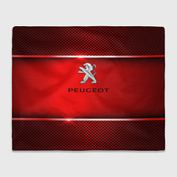 Плед флисовый Peugeot metal steel, цвет: 3D-велсофт