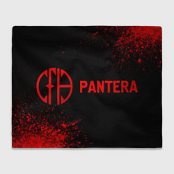 Плед флисовый Pantera - red gradient по-горизонтали, цвет: 3D-велсофт