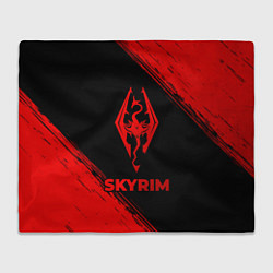 Плед флисовый Skyrim - red gradient, цвет: 3D-велсофт