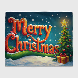 Плед флисовый Merry Christmas 2025, цвет: 3D-велсофт