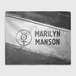 Плед флисовый Marilyn Manson - white gradient по-горизонтали, цвет: 3D-велсофт