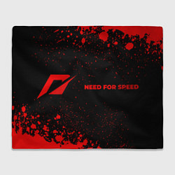 Плед флисовый Need for Speed - red gradient по-горизонтали, цвет: 3D-велсофт