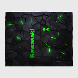 Плед флисовый Kawasaki - плиты с эффектом свечения, цвет: 3D-велсофт