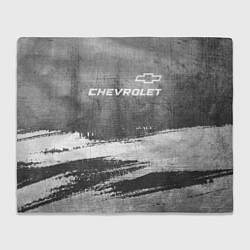 Плед флисовый Chevrolet - grey gradient посередине, цвет: 3D-велсофт