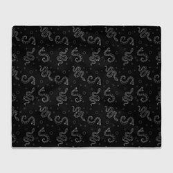 Плед флисовый Геометрические змеи паттерн, цвет: 3D-велсофт