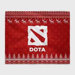 Плед флисовый Новогодний Dota с оленями, цвет: 3D-велсофт