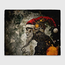 Плед флисовый Санта демон стимпанк, цвет: 3D-велсофт