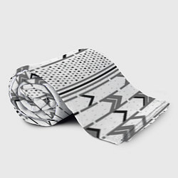 Плед флисовый Закулисье чёрно-белое, цвет: 3D-велсофт — фото 2