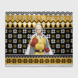 Плед флисовый One-Punch Man sweater, цвет: 3D-велсофт