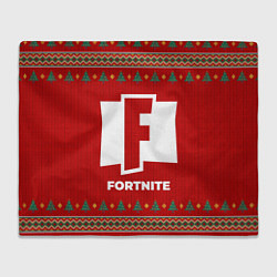 Плед флисовый Fortnite new year, цвет: 3D-велсофт