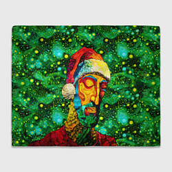 Плед флисовый Ded Moroz: pop-art-brut-nouveau pointillism, цвет: 3D-велсофт