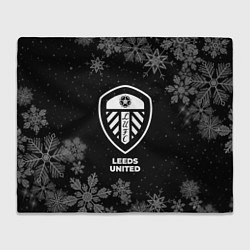 Плед флисовый Снежный Leeds United, цвет: 3D-велсофт