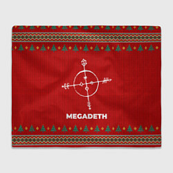 Плед флисовый Megadeth new year, цвет: 3D-велсофт