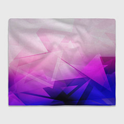 Плед флисовый Неоновая геометрия осколки, цвет: 3D-велсофт